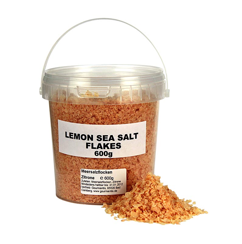Meersalz in Pyramidenform, mit Zitrone, Petros, Zypern - 600 g - Pe-eimer Meersalz in Pyramidenform, mit Zitrone, Petros, Zypern - 600 g - Pe-eimer