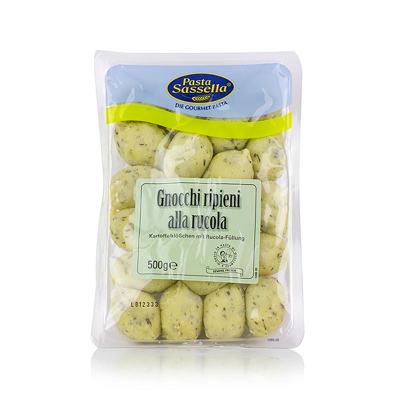 Gnocchi alla rucola, con ripieno di ricotta e rucola Sassella - 500 g - borsa