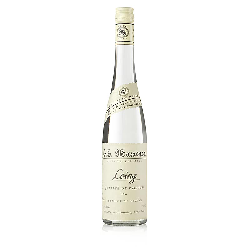 Massenez Eau-de-Vie Coing Prestige, kvitteni, 43 tilavuusprosenttia, Alsace - 700 ml - Pullo