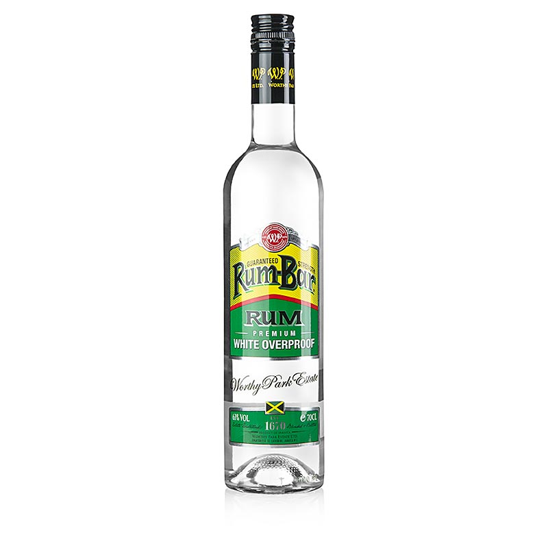 Worthy Park Estate Rum Bar White Overproof (hvit rom), 63% vol. - 700 ml - Flaske