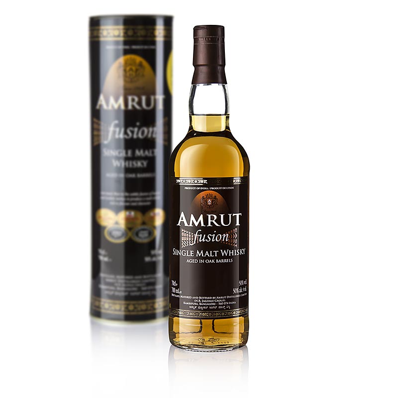 Single Malt Whisky Amrut Fusion Indian, 50% vol., Indien - 700 ml - Flaska