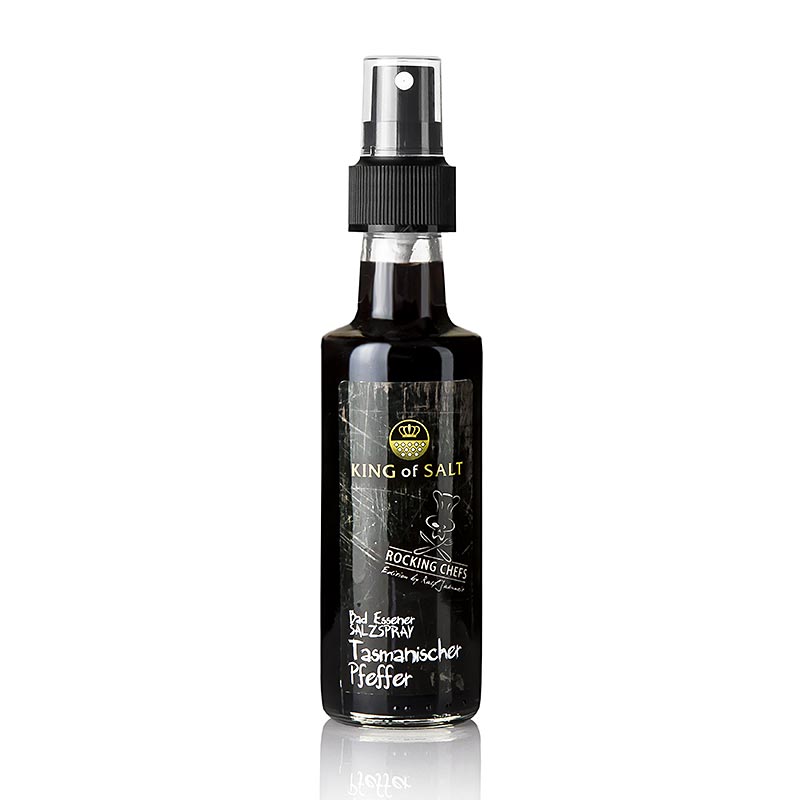 King of Salt - Rocking Chefs Edition, Flüssigsalz m. Tasmanischer Pfeffer - 100 ml - Flasche King of Salt - Rocking Chefs Edition, Flüssigsalz m. Tasmanischer Pfeffer - 100 ml - Flasche