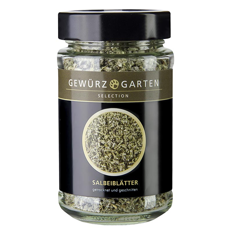 Foglie di salvia da giardino delle spezie, essiccate, tagliate - 40 g - Bicchiere