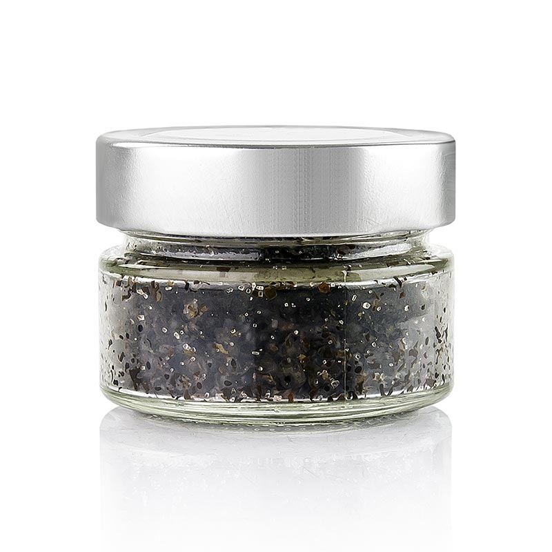 Spice Garden Black Pepper De Luxe, ditapai dengan garam laut, dihancurkan - 80g - kaca