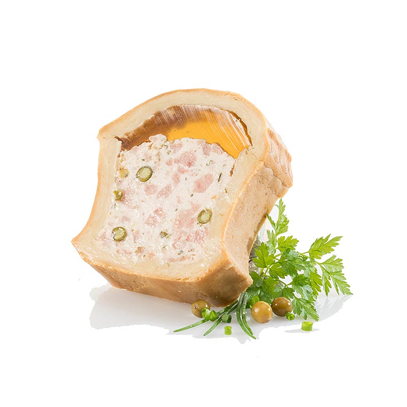 Pate ur svinakjoti og kryddjurtum, medh deighudh - 620g - PE skel