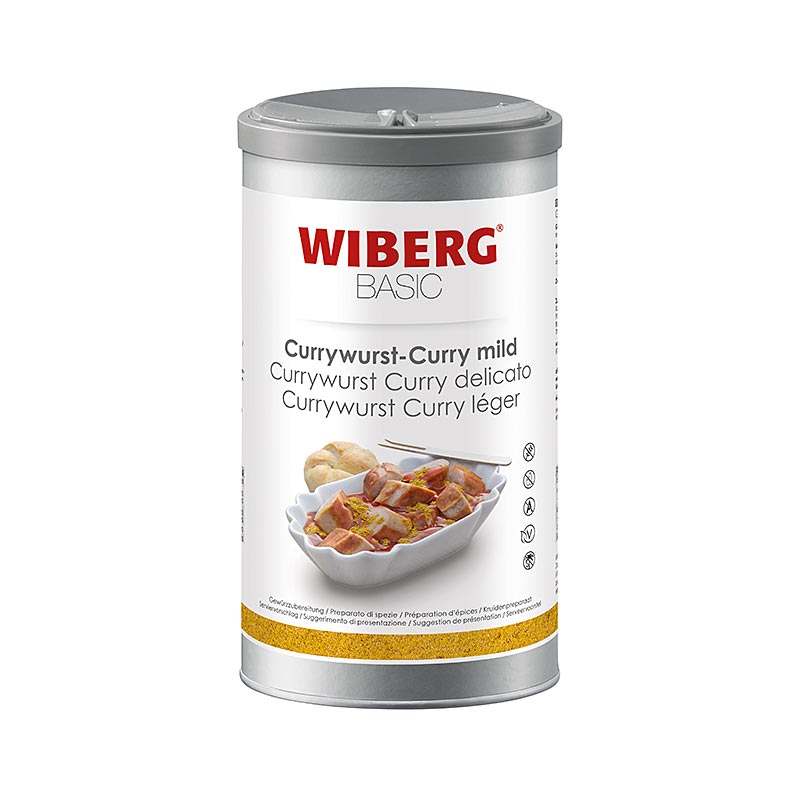 Wiberg BASIC currywurst kari lembut, campuran rempah - 580g - Kotak aroma