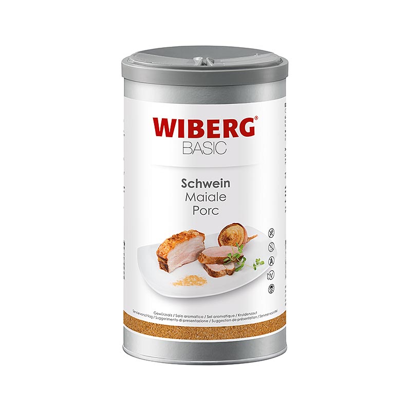 Carne de porco Wiberg BASIC, temperada com sal - 900g - Caixa de aromas