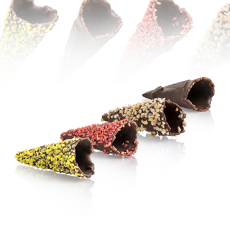 Assortiment de Mini Croissants Daurats, Cruixents de Xocolata - 4 Varietats, Ø 2,5 x 7,5 cm - 1,8 kg, 180 peces - Cartro