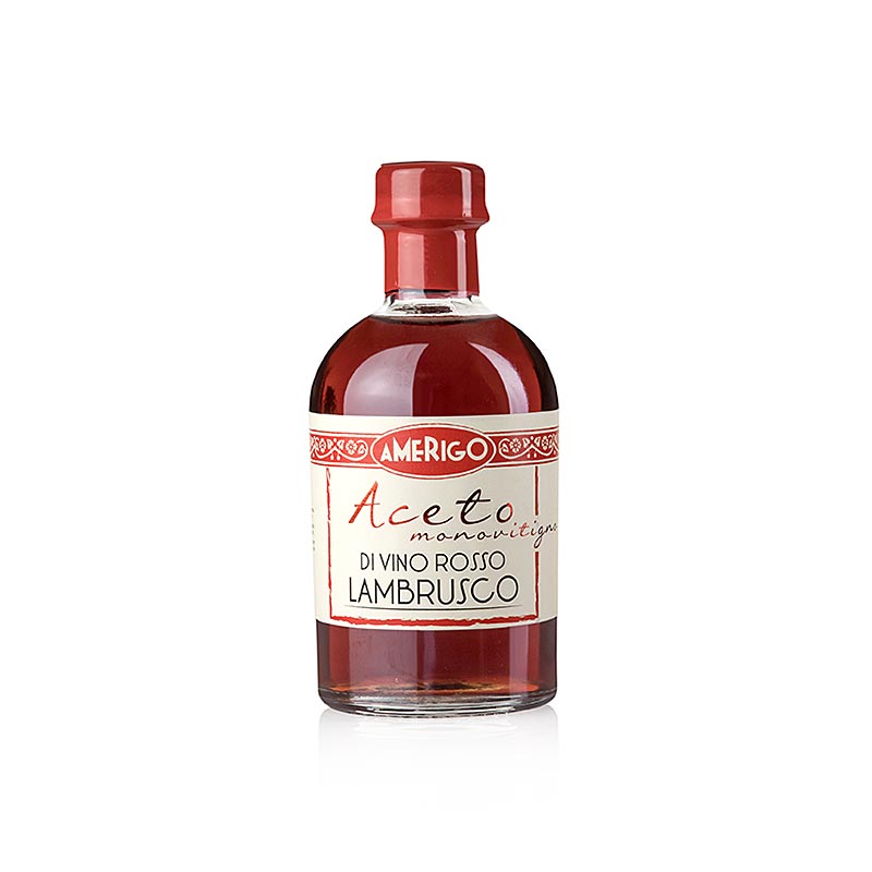 Aceto di Vino Rosso Lambrusco, aceto di vino rosso, Amerigo - 250 ml - Bottiglia