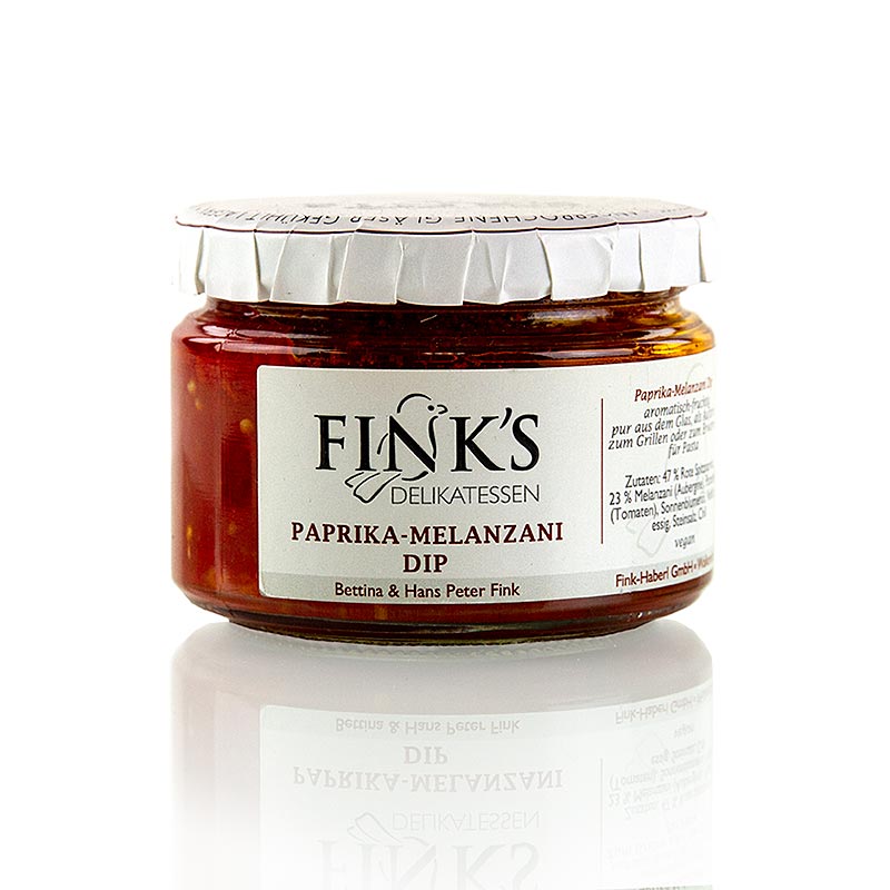 Paprika-Aubergines Dip, Fink`s Delikatessen - 220 g - Glas