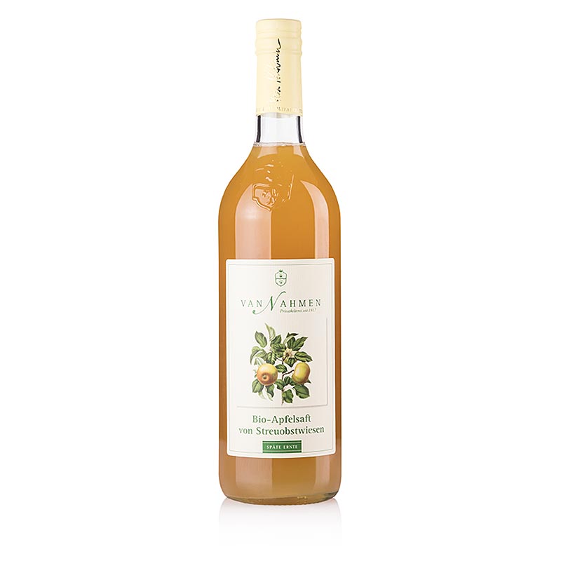 Succo di mela da frutteto, raccolta tardiva, 100% succo diretto, van Nahmen, biologico - 750ml - Bottiglia