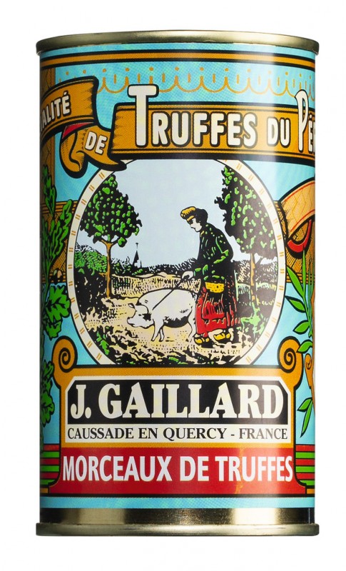 Morceaux de Truffes, truffle hitam, kepingan, timah, Maison Gaillard - 100 g - boleh