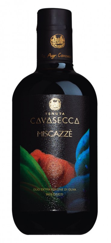 Miscazze - Olio extra vergine di oliva biologico, Olio extra vergine di oliva biologico, Tenuta Cavasecca - 500 ml - Bottiglia