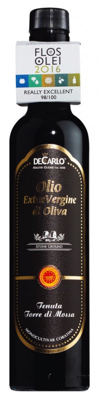 Olio extra vergine di oliva Tenuta Torre di Mossa DOP, olio extra vergine di oliva Tenuta Torre di Mossa, De Carlo - 500 ml - Bottiglia