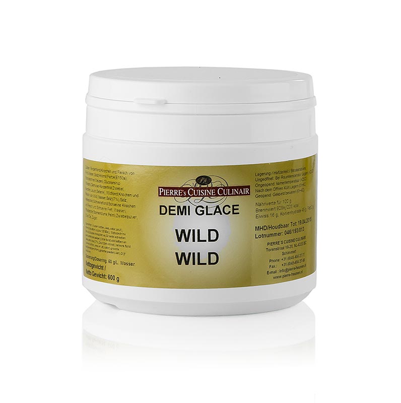 Pierres Cuisine Culinair Demi Glace Wild, Konzentrat für ca. 12 Liter - 600 g - Pe-dose Pierres Cuisine Culinair Demi Glace Wild, Konzentrat für ca. 12 Liter - 600 g - Pe-dose