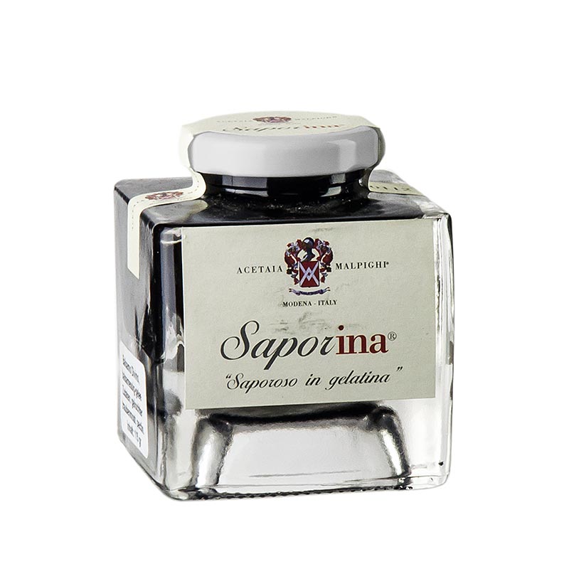Balsamico Gelee Saporina, dunkel, aus 7-jährigem Baslamico Condimento, Malpighi - 115 g - Glas Balsamico Gelee Saporina, dunkel, aus 7-jährigem Baslamico Condimento, Malpighi - 115 g - Glas