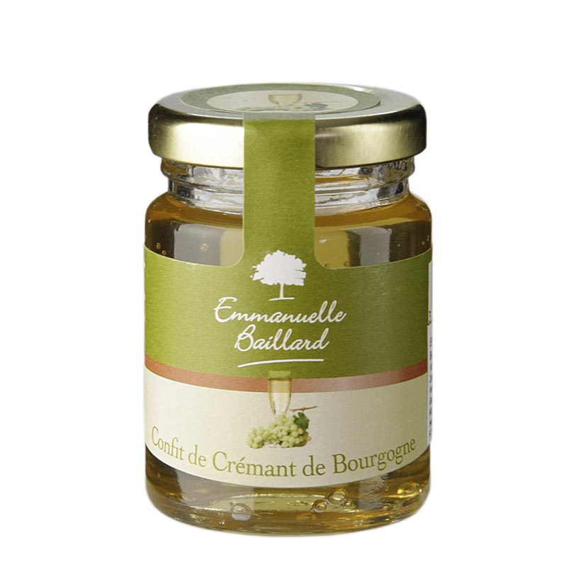 Gelee/Confit aus Cremant de Bourgogne, Burgunder-Wein-Gelee - 100 g - Glas Gelee/Confit aus Cremant de Bourgogne, Burgunder-Wein-Gelee - 100 g - Glas