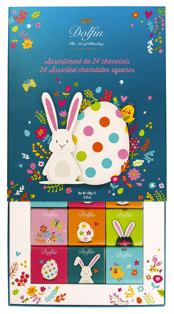 24 taulers Carre mini, 24 Napolitains, assortits, Dolfin - 108 g - paquet