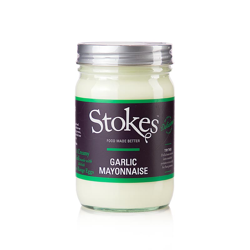 Stokes Garlic Mayonnaise, amb all - 368 ml - Vidre