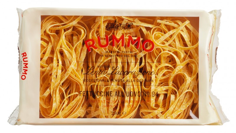 Fettuccine all`uovo, pasta d`ou, rummo - 250 g - paquet