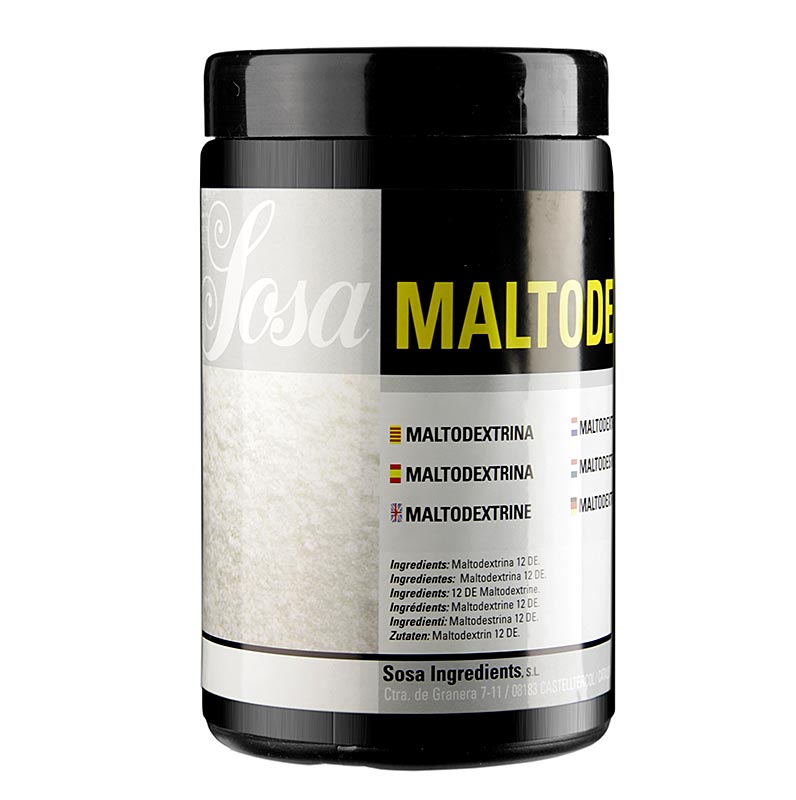 Maltodextrin aus Malz, mittlerer Süßegrad DE12 Sosa - 600 g - Pe-dose Maltodextrin aus Malz, mittlerer Süßegrad DE12 Sosa - 600 g - Pe-dose