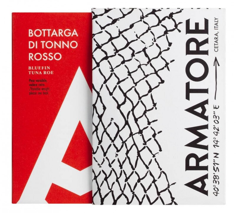 Bottarga di tonno rosso, soltudh+thurrkudh tunfiskhrogn, lofttaemd, Armatore - ca 100 g - kg Bottarga di tonno rosso, soltudh+thurrkudh tunfiskhrogn, lofttaemd, Armatore - ca 100 g - kg