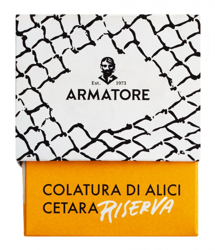 Colatura di alici di cetara, molho de anchova, em caixa de presente, Armatore - 50ml - Garrafa