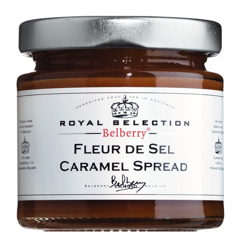 Royal Selection Caramel og Fleur de Sel, karamellkrem med Fleur de Sel, Belberry - 135 g - Glass