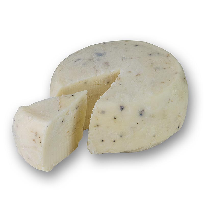 Trüffelkäse (FROMAGGIO con Tartufo), mit Sommertrüffel, Appennino - ca.500 g - Vakuum Trüffelkäse (FROMAGGIO con Tartufo), mit Sommertrüffel, Appennino - ca.500 g - Vakuum