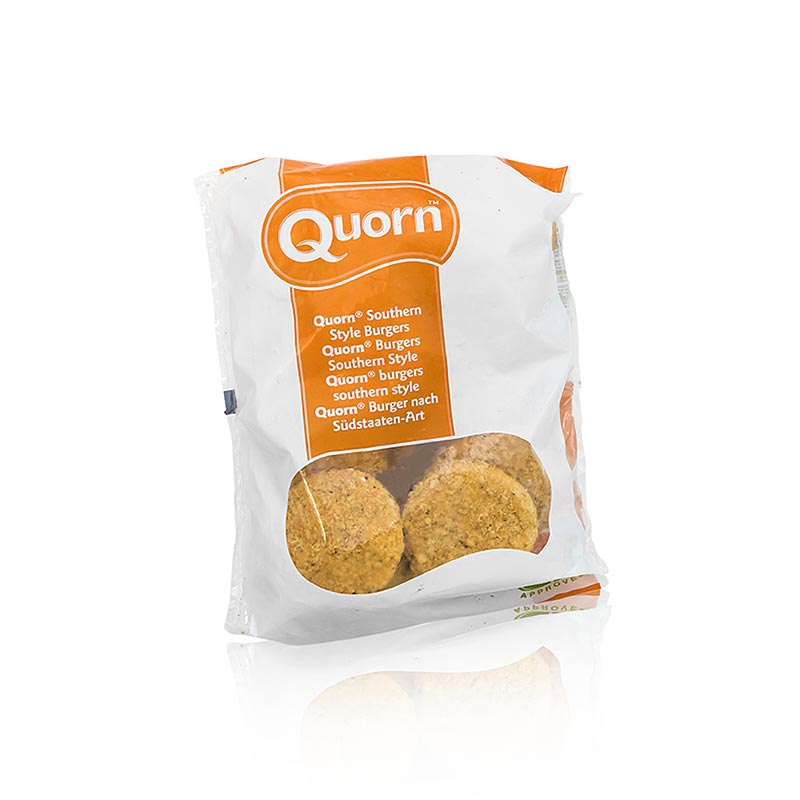 Quorn Southern Style Burger, vegetariana, micoproteina empanizada - 1 kg, aproximadamente 16 piezas - bolsa
