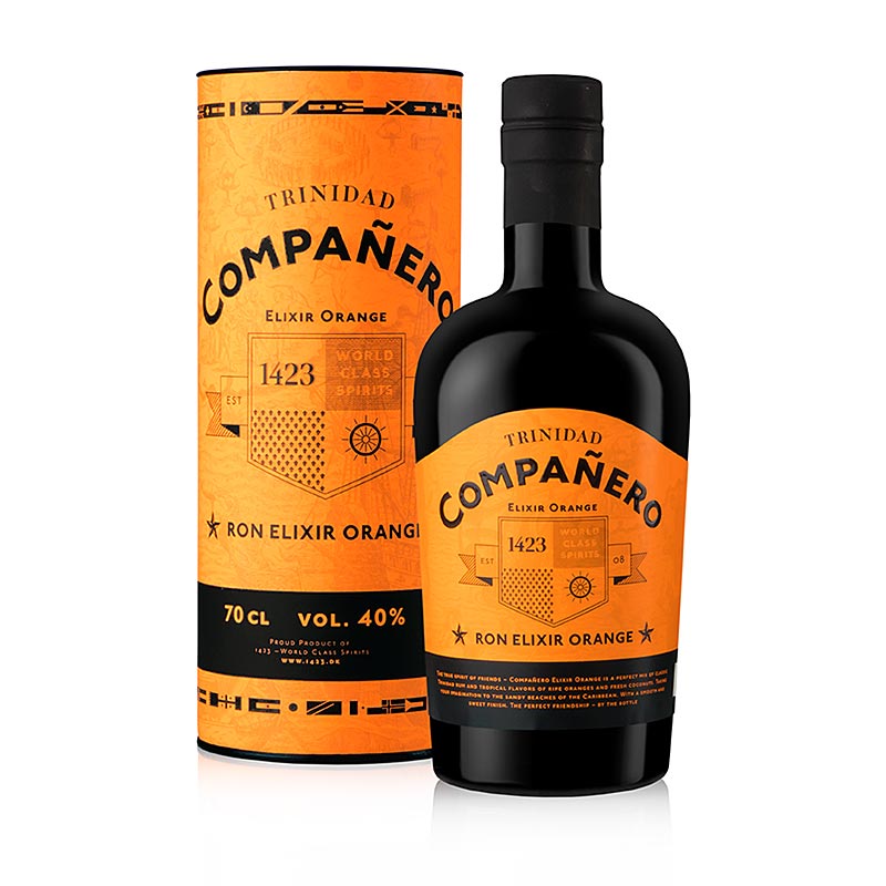 Companero Ron Elixir Orange, spirito di rum, 40% vol. - 700ml - Bottiglia