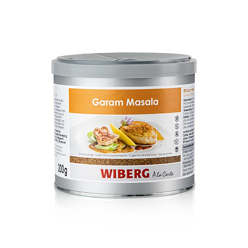 Wiberg Garam Masala, mezcla de especias al estilo indio - 200 gramos - caja de aromas