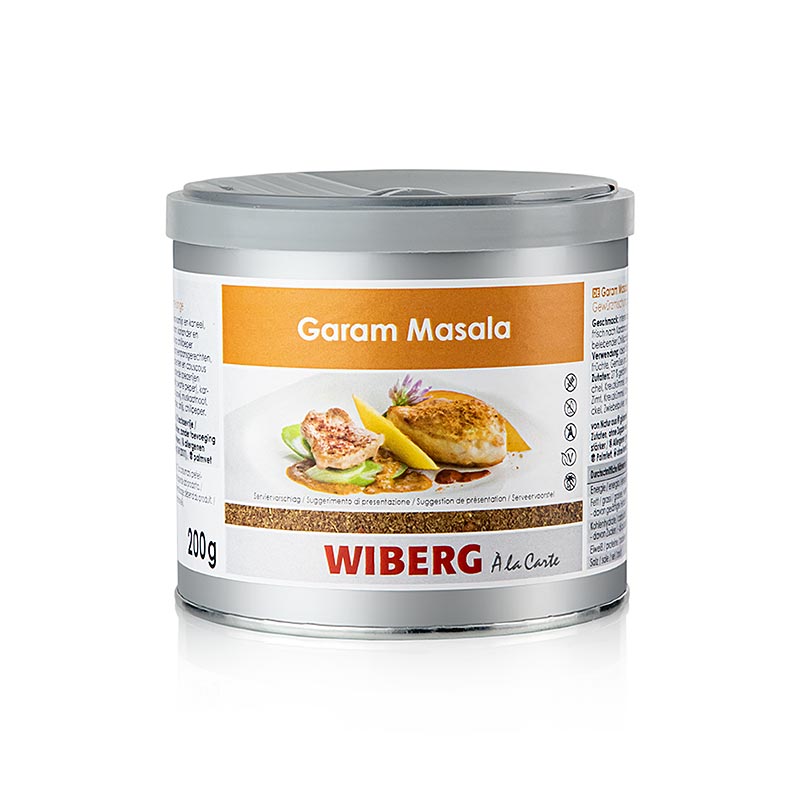 Wiberg Garam Masala, miscela di spezie in stile indiano - 200 g - Scatola degli aromi