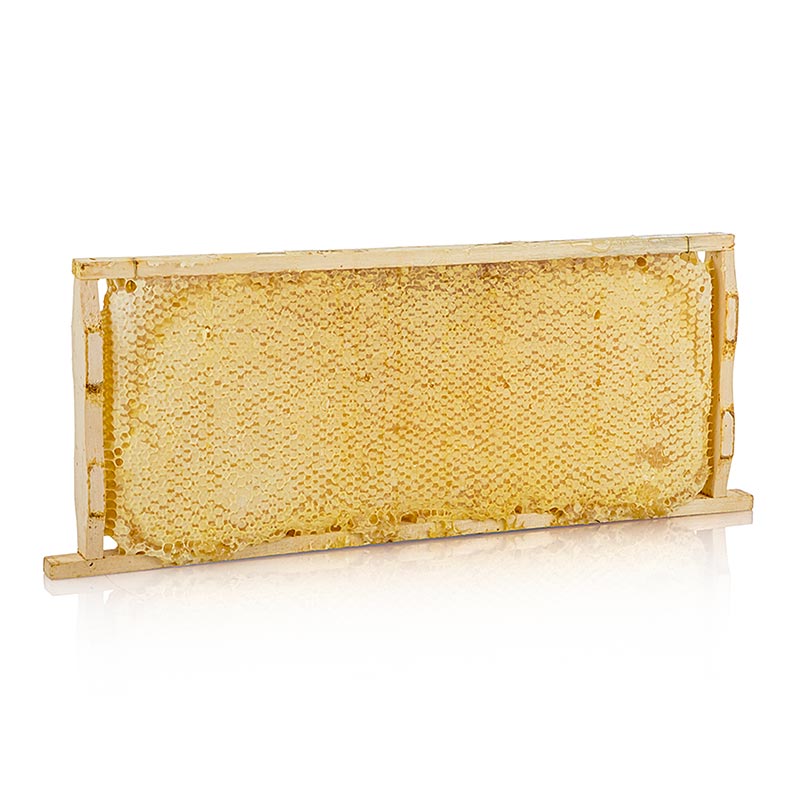 Panal de miel en marco de madera, Europa, aproximadamente 46,5x18,5x3,5cm, Alemania - aproximadamente 2,25 kg - Perder