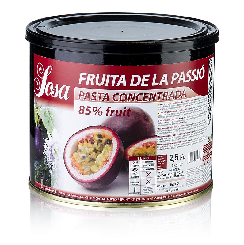 Sosa Paste - Passionsfrucht - 2,5 kg - Pe-eimer Sosa Paste - Passionsfrucht - 2,5 kg - Pe-eimer