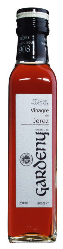 Vinagre de Jerez DOP, sherryeddik, gardeny - 250 ml - Flaske