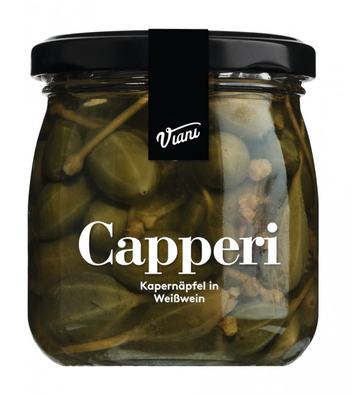 CUCUNCI - mele capperi al vino bianco, mele capperi al vino bianco, Viani - 180 g - Bicchiere