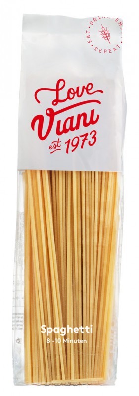 SPAGHETTI - terbuat dari 100% gandum Italia, pasta gandum durum, Viani - 500 gram - mengemas