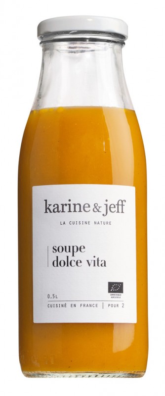 Sopa Dolce Vita, ecologica, sopa Dolce Vita, Karine y Jeff - 500ml - Botella