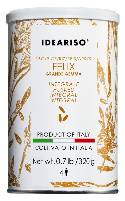 Felix Riso Integrale, grande gemma, arros integral, Ideariso - 320 g - llauna