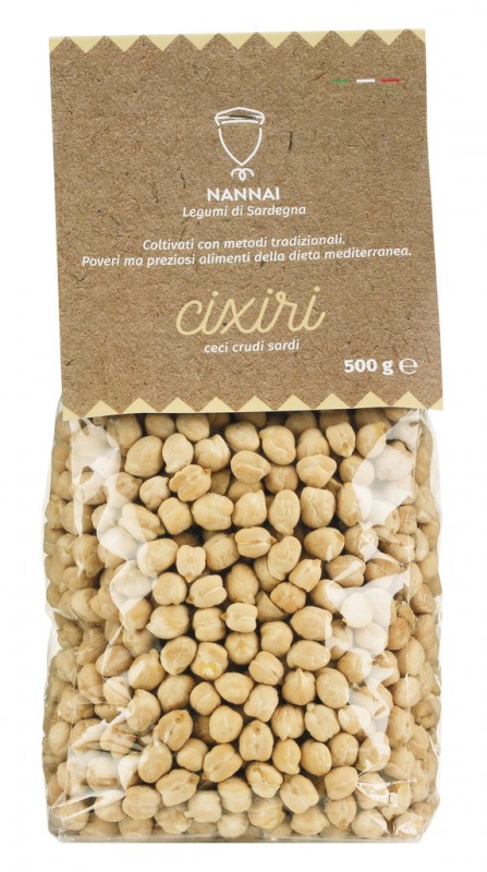Cixiri - Ceci sardi secchi, garbanzos secos, Nannai - 500g - bolsa