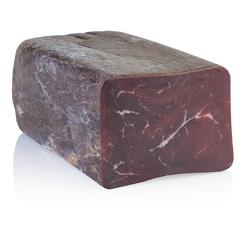 Bündner Fleisch, luftgetrocknetes Rindfleisch aus der Keule, Schweiz - ca.1.400 g - Vakuum Bündner Fleisch, luftgetrocknetes Rindfleisch aus der Keule, Schweiz - ca.1.400 g - Vakuum