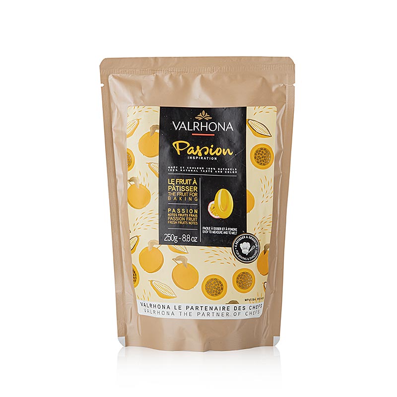Keistimewaan buah markisa Inspirasi Valrhona dengan mentega koko, callets - 250 g - beg
