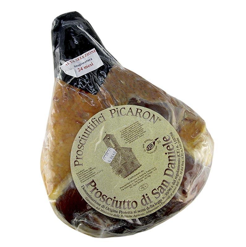 San Daniele Schinken DOP, ganzer Schinken ohne Knochen, mind. 24 Monate, Italien - ca. 8 kg - - San Daniele Schinken DOP, ganzer Schinken ohne Knochen, mind. 24 Monate, Italien - ca. 8 kg - -