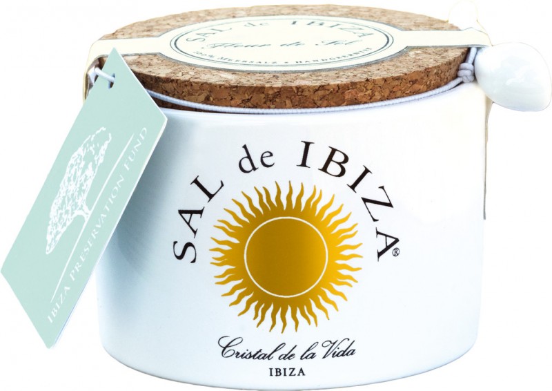 Flor de Sal - Isla Blanca, Flor de Sal com Ervas de Ibiza, Sal de Ibiza - 140g - Pedaco Flor de Sal - Isla Blanca, Flor de Sal com Ervas de Ibiza, Sal de Ibiza - 140g - Pedaco