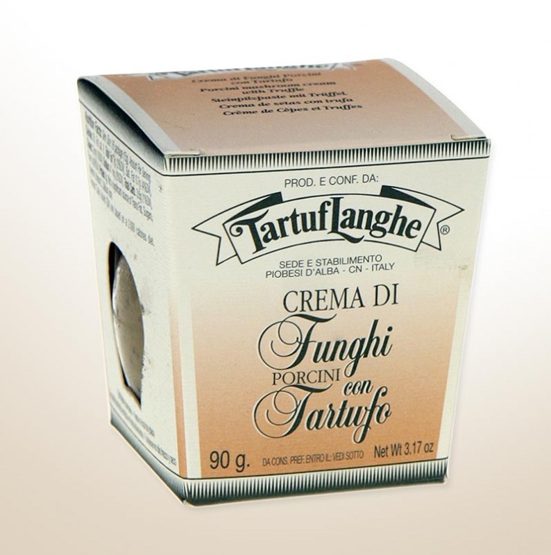 TARTUFLANGHE Steinpilz-Paste, mit Bianchetto- und Sommertrüffel - 90 g - Glas