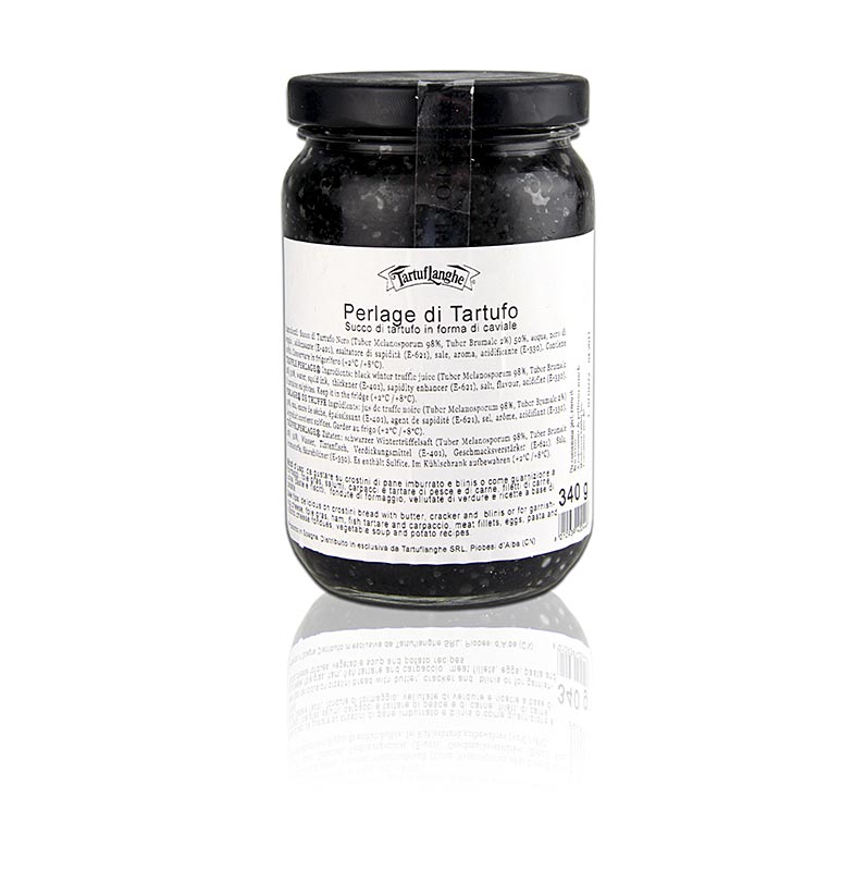 Trüffel-Kaviar - Perlage di Tartufo, aus Wintertrüffelsaft, Tartuflanghe - 340 g - Glas Trüffel-Kaviar - Perlage di Tartufo, aus Wintertrüffelsaft, Tartuflanghe - 340 g - Glas
