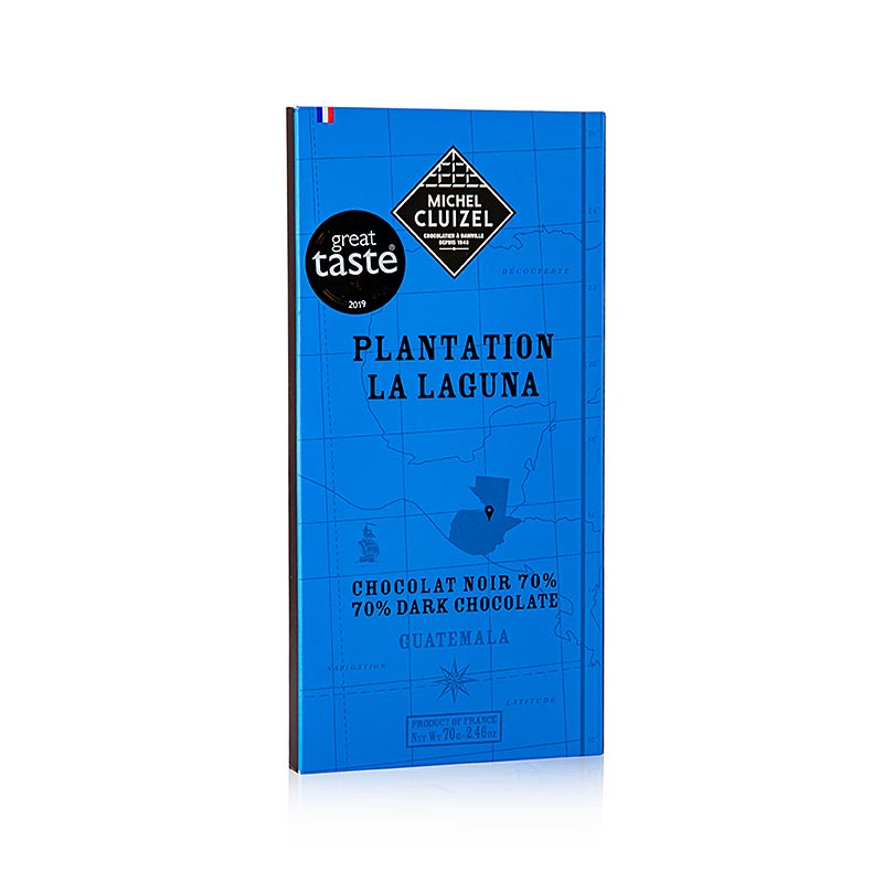 Chocolate de plantacion La Laguna 70% amargo, Michel Cluizel (12121) - 70g - caja