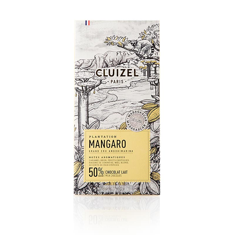 Chocolate de plantacion Mangaro 50% leche, Michel Cluizel (69191) - 70g - caja