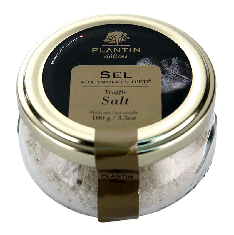 Trüffel-Salz, Guerande-Meersalz mit Sommertrüffel, Plantin - 120 g - Glas Trüffel-Salz, Guerande-Meersalz mit Sommertrüffel, Plantin - 120 g - Glas